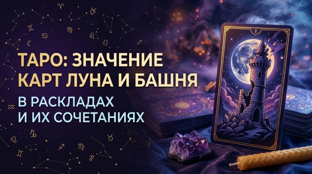 Таро Луна и Башня значение карт