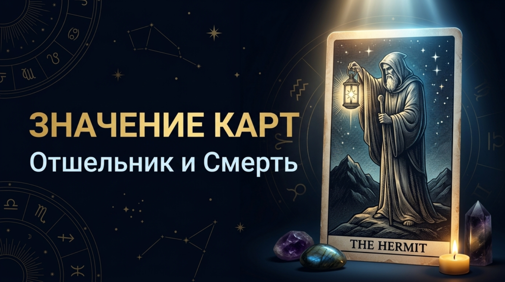 Таро карты Отшельник и Смерть