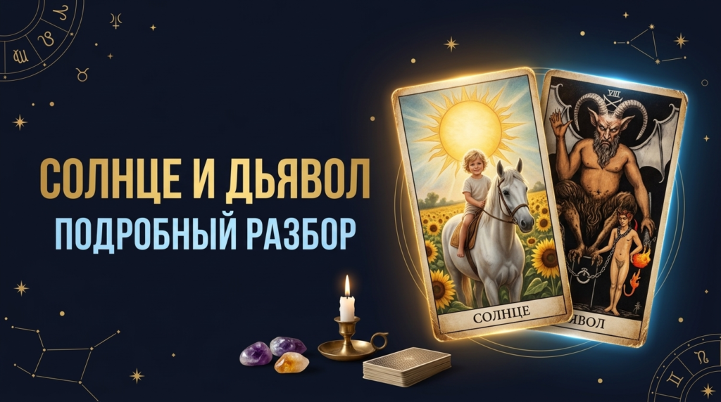 Значение карт таро Солнце и Дьявол